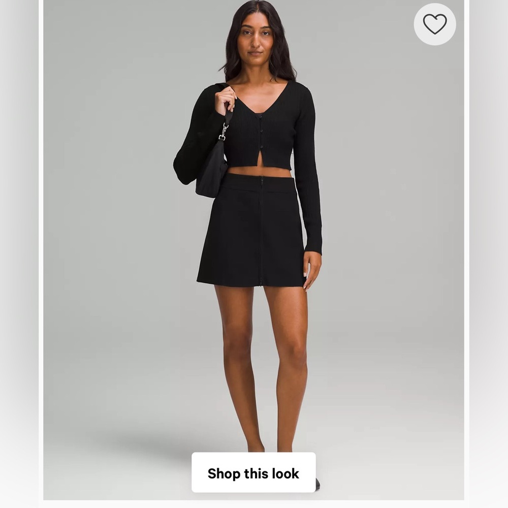 Lululemon ribbed-knit mini skirt